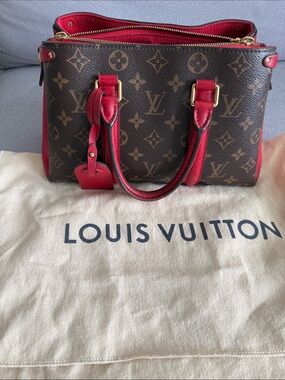 Louis Vuitton Small Soufflot Tote Monogram Canvas with Leather